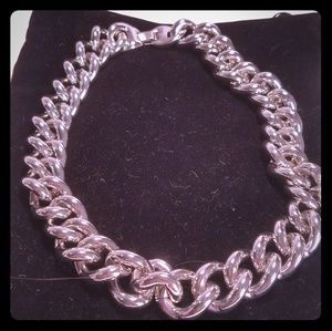 Stainless steel necklace and matching bracelet